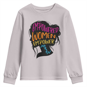 Empowered Women Empower Women Youth Sweatshirt TS02 Ice Gray Print Your Wear