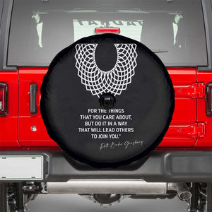 RGB Inspirational Quotes Spare Tire Cover Fight For The Things You Care About TS02 Black Print Your Wear