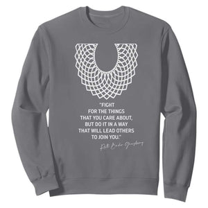 RGB Inspirational Quotes Sweatshirt Fight For The Things You Care About TS02 Charcoal Print Your Wear