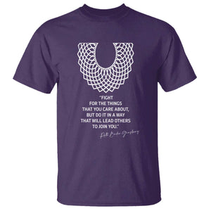 RGB Inspirational Quotes T Shirt Fight For The Things You Care About TS02 Purple Print Your Wear