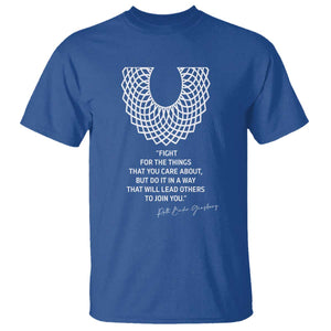 RGB Inspirational Quotes T Shirt Fight For The Things You Care About TS02 Royal Blue Print Your Wear