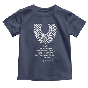 RGB Inspirational Quotes Toddler T Shirt Fight For The Things You Care About TS02 Navy Print Your Wear