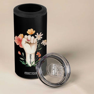 Empowered Women 4 in 1 Can Cooler Tumbler Resist Raised Fist Retro Boho TS02 Print Your Wear