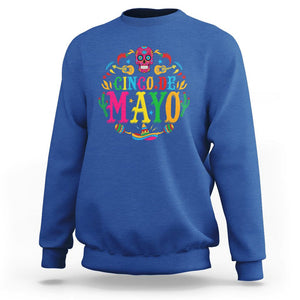 Funny Cinco De Mayo Sweatshirt Cinco De Mayo Mexican Fiesta 5 De Mayo Mexican Sugar Skull TS02 Royal Blue Printyourwear