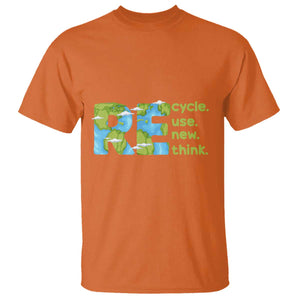 Earth Day T Shirt Recycle Reuse Renew Rethink Outfit For Earth Day 2023 TS02 Orange Printyourwear