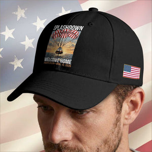 2026 Lunar Mission Splashdown Welcome Home Baseball Cap Pacific Ocean April 10 Vintage Capsule Recovery Graphic TS02 Print Your Wear