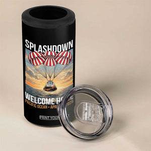 2026 Lunar Mission Splashdown Welcome Home 4 in 1 Can Cooler Tumbler Pacific Ocean April 10 Vintage Capsule Recovery Graphic TS02 Print Your Wear