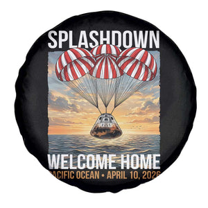 2026 Lunar Mission Splashdown Welcome Home Spare Tire Cover Pacific Ocean April 10 Vintage Capsule Recovery Graphic TS02 Print Your Wear