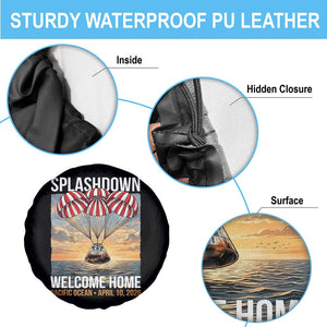 2026 Lunar Mission Splashdown Welcome Home Spare Tire Cover Pacific Ocean April 10 Vintage Capsule Recovery Graphic TS02 Print Your Wear