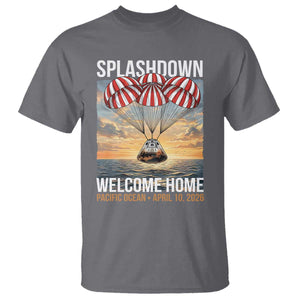 2026 Lunar Mission Splashdown Welcome Home T Shirt Pacific Ocean April 10 Vintage Capsule Recovery Graphic TS02 Charcoal Print Your Wear