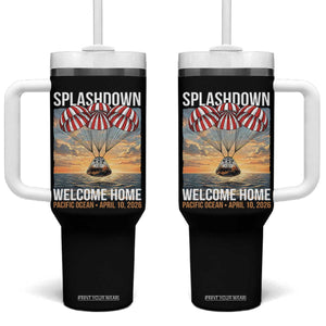 2026 Lunar Mission Splashdown Welcome Home Tumbler With Handle Pacific Ocean April 10 Vintage Capsule Recovery Graphic TS02 One Size: 40 oz Black Print Your Wear
