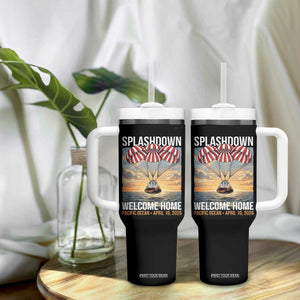 2026 Lunar Mission Splashdown Welcome Home Tumbler With Handle Pacific Ocean April 10 Vintage Capsule Recovery Graphic TS02 Print Your Wear