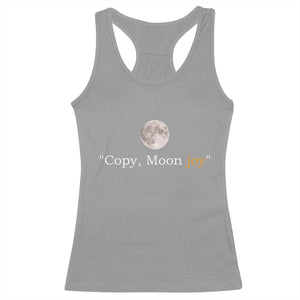 Copy Moon Joy Space Minimalist Racerback Tank Top 2026 Lunar Mission Success TS02 Sport Gray Print Your Wear