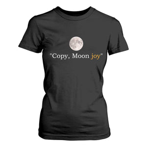Copy Moon Joy Space Minimalist T Shirt For Women 2026 Lunar Mission Success TS02 Black Print Your Wear
