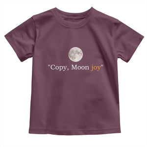 Copy Moon Joy Space Minimalist Toddler T Shirt 2026 Lunar Mission Success TS02 Maroon Print Your Wear