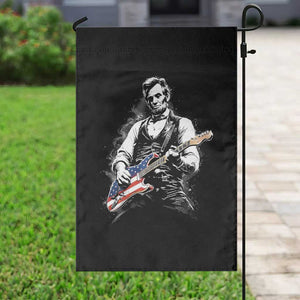 Rockin Abe Abraham Lincoln Playing Electric Guitar Garden Flag Patriotic Music Rocker Mashup 4th of July Celebration TS02 Print Your Wear