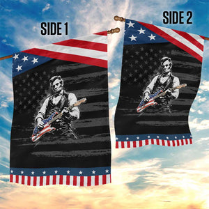 Rockin Abe Abraham Lincoln Playing Electric Guitar Garden Flag Patriotic Music Rocker Mashup 4th of July Celebration TS02 Print Your Wear