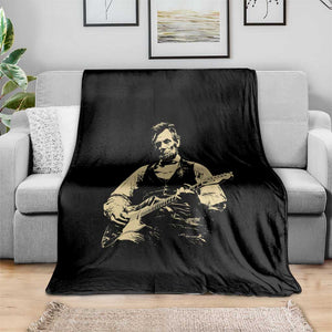Vintage Rockin Abe Abraham Lincoln Playing Electric Guitar Throw Blanket Patriotic Music Rocker Mashup 4th of July Celebration TS02 Print Your Wear
