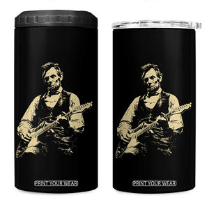 Vintage Rockin Abe Abraham Lincoln Playing Electric Guitar 4 in 1 Can Cooler Tumbler Patriotic Music Rocker Mashup 4th of July Celebration TS02 One Size: 16 oz Black Print Your Wear