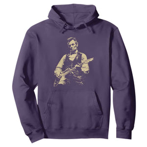 Vintage Rockin Abe Abraham Lincoln Playing Electric Guitar Hoodie Patriotic Music Rocker Mashup 4th of July Celebration TS02 Purple Print Your Wear