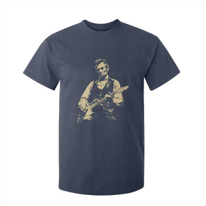 Vintage Rockin Abe Abraham Lincoln Playing Electric Guitar T Shirt For Kid Patriotic Music Rocker Mashup 4th of July Celebration TS02 Navy Print Your Wear