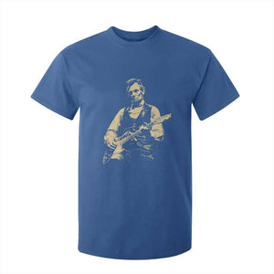 Vintage Rockin Abe Abraham Lincoln Playing Electric Guitar T Shirt For Kid Patriotic Music Rocker Mashup 4th of July Celebration TS02 Royal Blue Print Your Wear