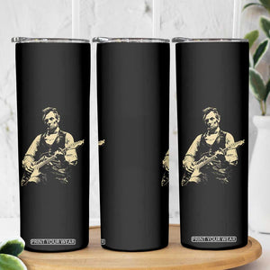 Vintage Rockin Abe Abraham Lincoln Playing Electric Guitar Skinny Tumbler Patriotic Music Rocker Mashup 4th of July Celebration TS02 Print Your Wear