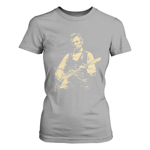 Vintage Rockin Abe Abraham Lincoln Playing Electric Guitar T Shirt For Women Patriotic Music Rocker Mashup 4th of July Celebration TS02 Sport Gray Print Your Wear