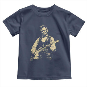 Vintage Rockin Abe Abraham Lincoln Playing Electric Guitar Toddler T Shirt Patriotic Music Rocker Mashup 4th of July Celebration TS02 Navy Print Your Wear