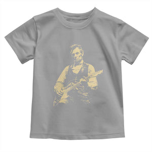 Vintage Rockin Abe Abraham Lincoln Playing Electric Guitar Toddler T Shirt Patriotic Music Rocker Mashup 4th of July Celebration TS02 Sport Gray Print Your Wear