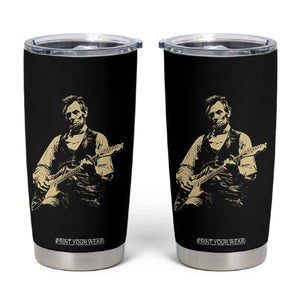 Vintage Rockin Abe Abraham Lincoln Playing Electric Guitar Tumbler Cup Patriotic Music Rocker Mashup 4th of July Celebration TS02 Black Print Your Wear