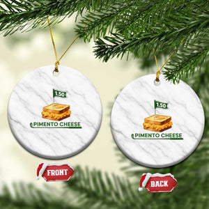 Legendary Pimento Cheese Sandwich Golf Snack Ceramic Ornament Funny Georgia Southern Golfing Traditions Fan Humor TS02 1pc White Marble Print Your Wear