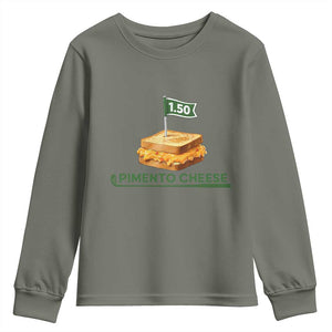 Legendary Pimento Cheese Sandwich Golf Snack Youth Sweatshirt Funny Georgia Southern Golfing Traditions Fan Humor TS02 Military Green Print Your Wear