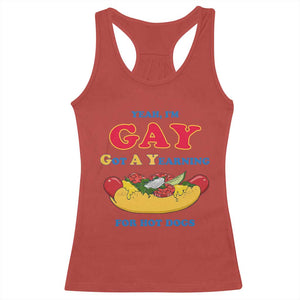 Yeah I’m GAY Got A Yearning For Hot Dogs Racerback Tank Top Funny Foodie Humor Retro Graphic TS02 Red Print Your Wear