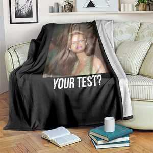 Funny Disheveled Doll Meme Testing Day Throw Blanket You Rushed Through Your Test Teacher Reaction Humor TS02 Print Your Wear
