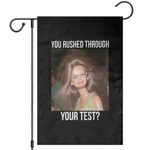 Funny Disheveled Doll Meme Testing Day Garden Flag You Rushed Through Your Test Teacher Reaction Humor TS02 Black Print Your Wear