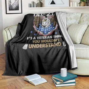 DD-214 Its A Veteran Thing You Wouldnt Understand Throw Blanket Patriotic American Eagle Military Pride Graphic TS02 Print Your Wear