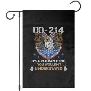 DD-214 Its A Veteran Thing You Wouldnt Understand Garden Flag Patriotic American Eagle Military Pride Graphic TS02 Black Print Your Wear