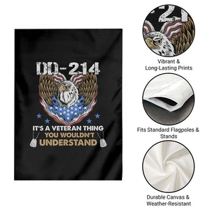 DD-214 Its A Veteran Thing You Wouldnt Understand Garden Flag Patriotic American Eagle Military Pride Graphic TS02 Print Your Wear