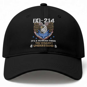 DD-214 Its A Veteran Thing You Wouldnt Understand Baseball Cap Patriotic American Eagle Military Pride Graphic TS02 Print Your Wear