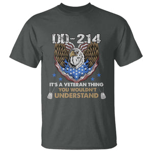 DD-214 Its A Veteran Thing You Wouldnt Understand T Shirt Patriotic American Eagle Military Pride Graphic TS02 Dark Heather Print Your Wear