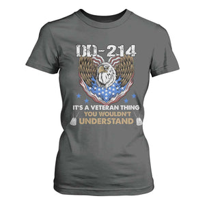 DD-214 Its A Veteran Thing You Wouldnt Understand T Shirt For Women Patriotic American Eagle Military Pride Graphic TS02 Dark Heather Print Your Wear