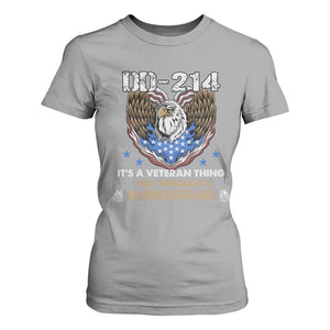 DD-214 Its A Veteran Thing You Wouldnt Understand T Shirt For Women Patriotic American Eagle Military Pride Graphic TS02 Sport Gray Print Your Wear