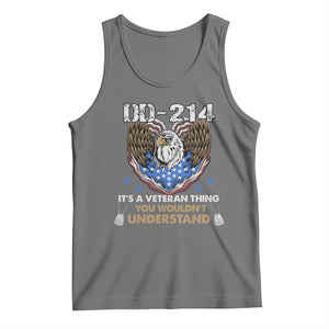 DD-214 Its A Veteran Thing You Wouldnt Understand Tank Top Patriotic American Eagle Military Pride Graphic TS02 Black Heather Print Your Wear