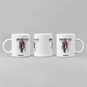 250 Years of Courage Commemorative Patriotic Soldier Coffee Mug American Revolution to Modern Military 1776 to 2026 Semiquincentennial TS02 Print Your Wear