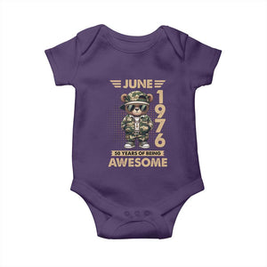 Cool Teddy Bear June 1976 50th Birthday Baby Onesie 50 Years Of Being Awesome Retro Streetwear Gift