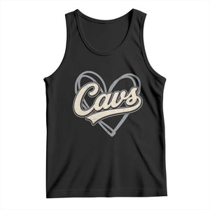 Vintage Cavs Name Script Heart Tank Top for Sports Fan