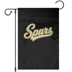 Vintage Spurs Name Script Garden Flag for Sports Fan TS02 Black Print Your Wear