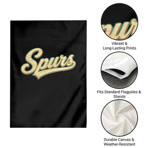 Vintage Spurs Name Script Garden Flag for Sports Fan TS02 Print Your Wear