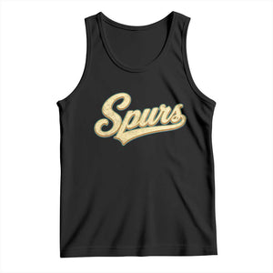 Vintage Spurs Name Script Tank Top for Sports Fan